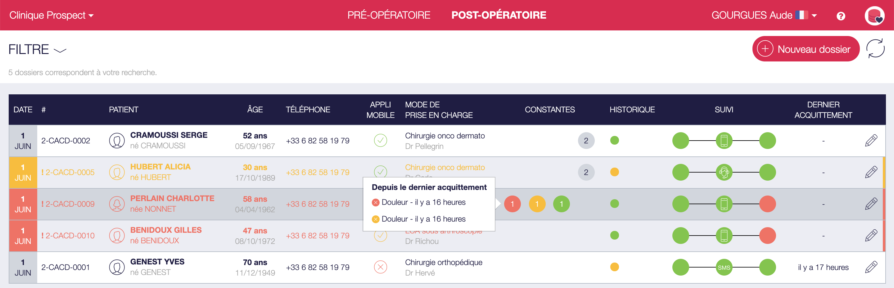 Détail des constantes